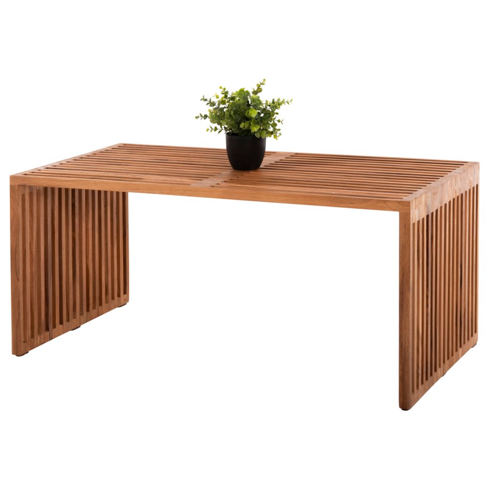 COUCHTISCH NYA TEAKHOLZ IN NATURFARBE 1STÜCK 100x50x45H cm