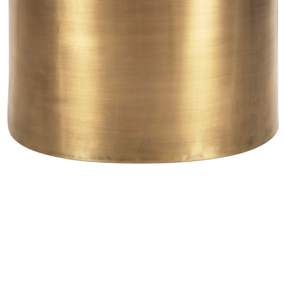 COUCHTISCH FODEN TISCHPLATTE AUS KÖRNERWEISSEM MARMOR UND METALL IN GOLD, 90 x 60 x 41 H cm