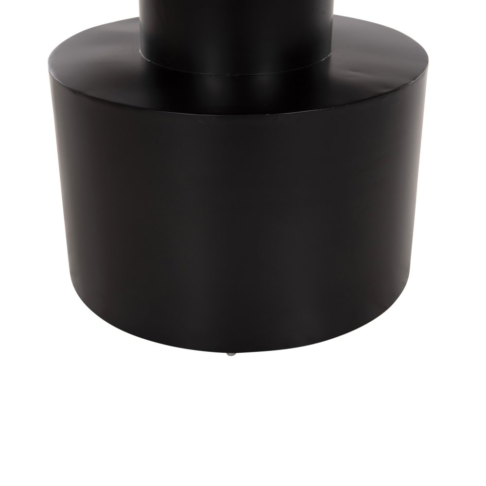COUCHTISCH CUTTY METALL IN SCHWARZ UND ANTIKMESSING Φ76x45,5Hcm