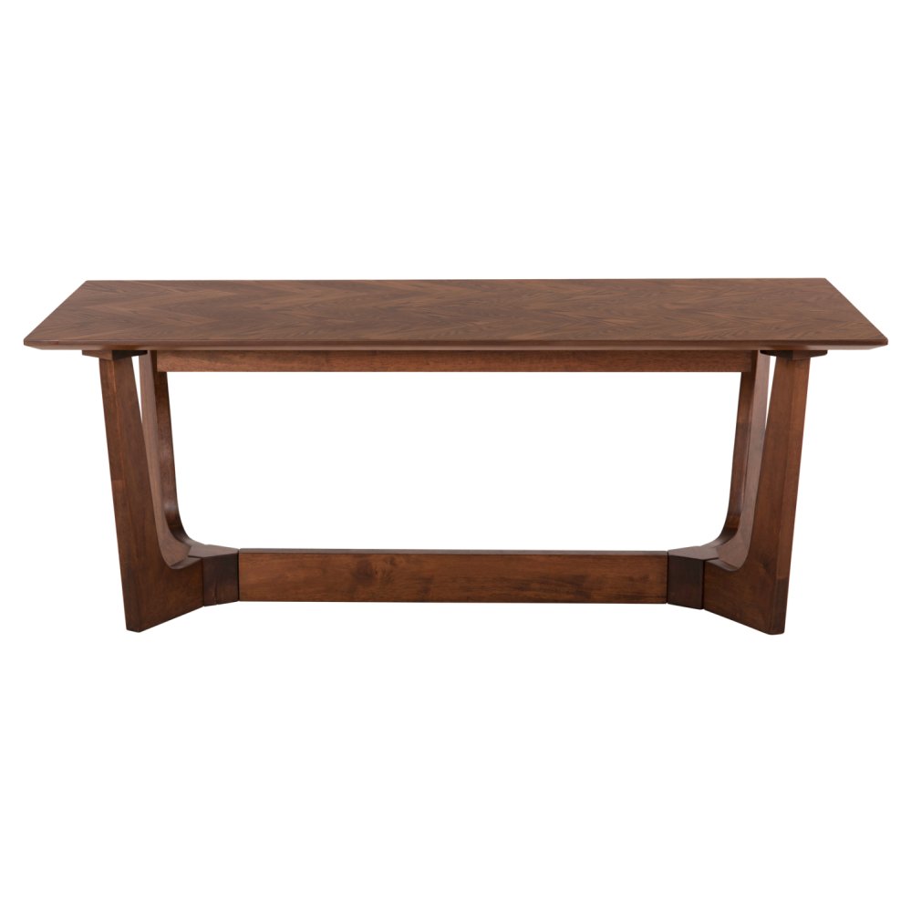 Couchtisch MDF mit speziellem Eschenfurnier in der Farbe Walnuss, 120 x 60 x 45 cm