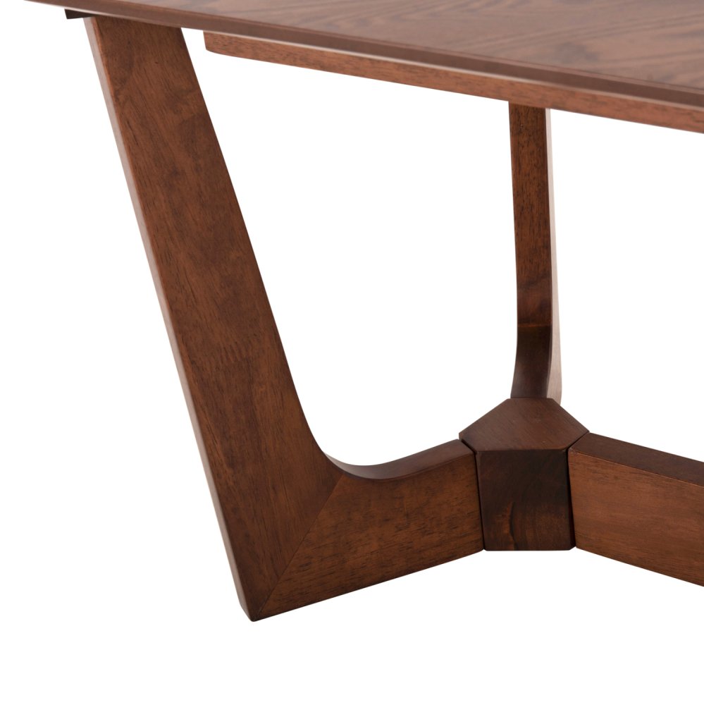 Couchtisch MDF mit speziellem Eschenfurnier in der Farbe Walnuss, 120 x 60 x 45 cm