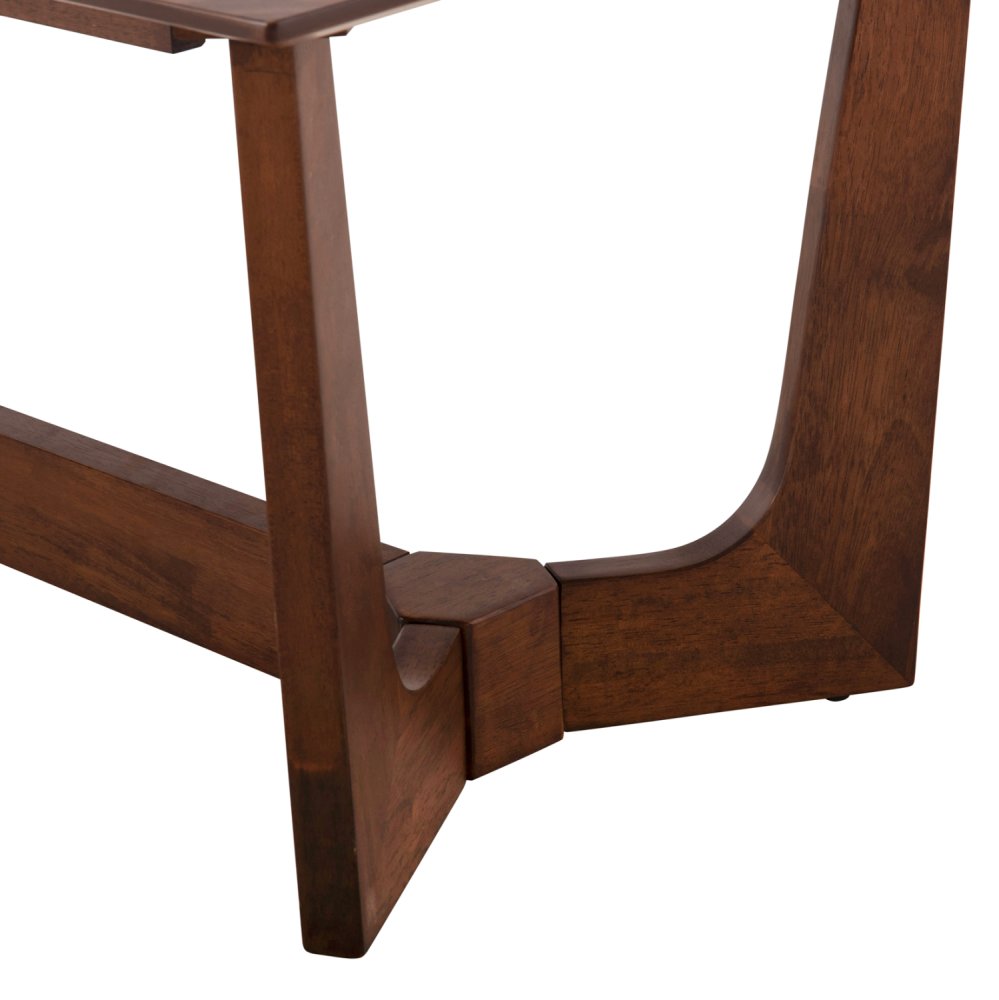 Couchtisch MDF mit speziellem Eschenfurnier in der Farbe Walnuss, 120 x 60 x 45 cm