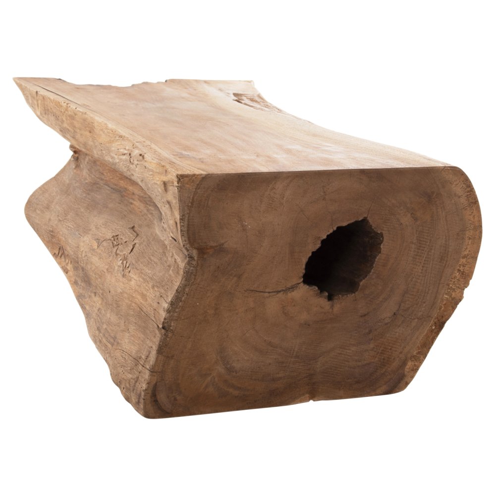 COUCHTISCH TORANKU TEAKHOLZ MASSIVER STAMM IN NATUR