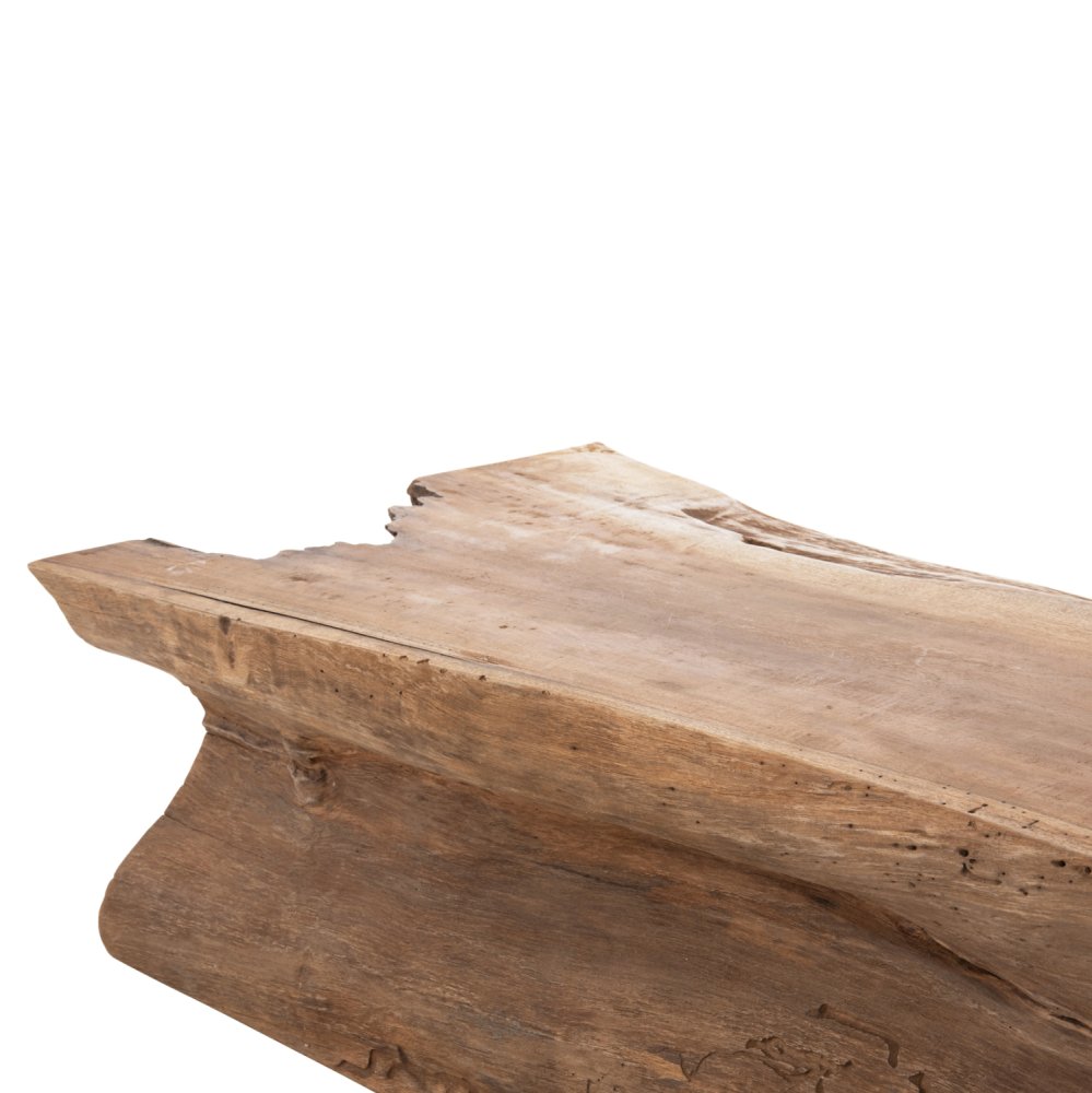 COUCHTISCH TORANKU TEAKHOLZ MASSIVER STAMM IN NATUR