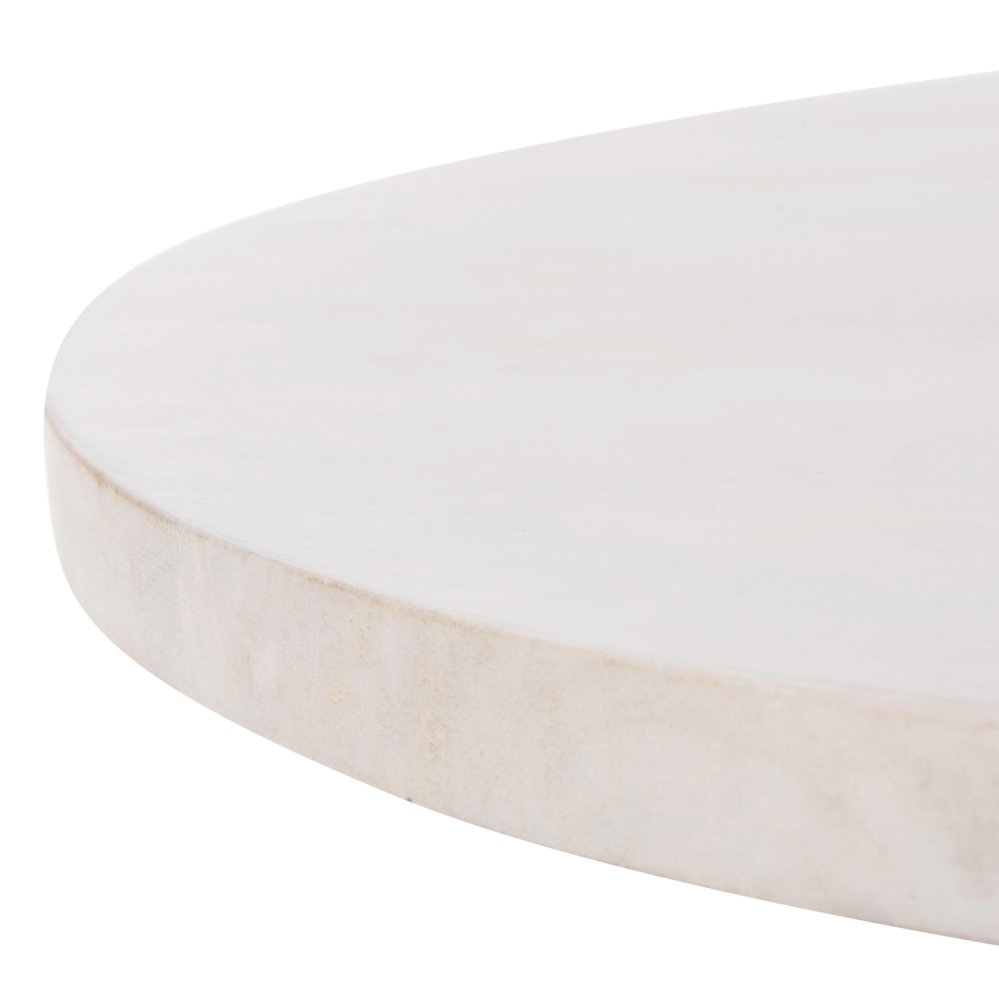 COUCHTISCH OVAL HONKY MANGOHOLZ MASSIV IN WEISS 120x60x40Hcm