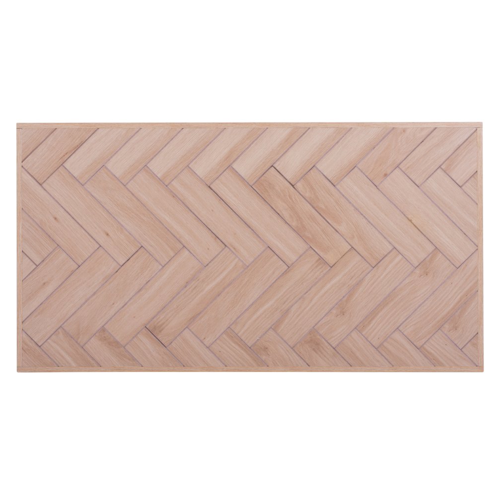 Couchtisch "Chanelle" in natürlicher Farbe mit schwarzen Füßen 110x59x38 cm