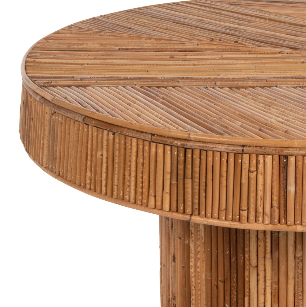 COUCHTISCH RUND GATSBY RATTAN IN NATÜRLICHER FARBE Φ100x50Hcm