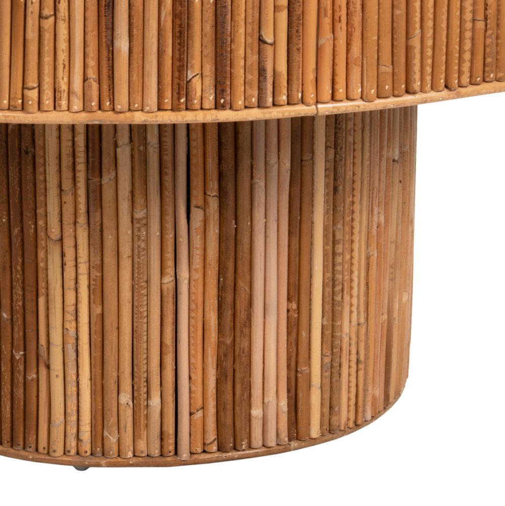 COUCHTISCH RUND GATSBY RATTAN IN NATÜRLICHER FARBE Φ100x50Hcm