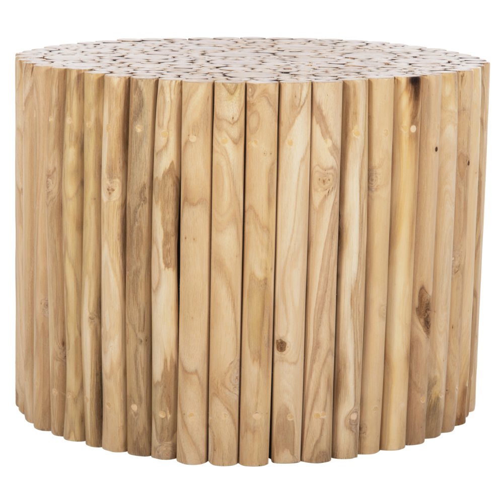 COFFEE TABLE ROUND TEAK BRANCHES- NATURAL Φ60,5x46Hcm