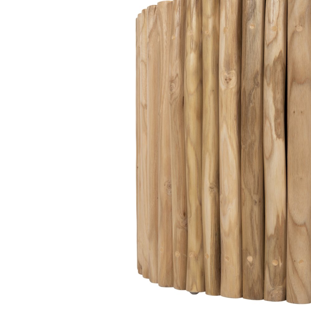 COFFEE TABLE ROUND TEAK BRANCHES- NATURAL Φ60,5x46Hcm