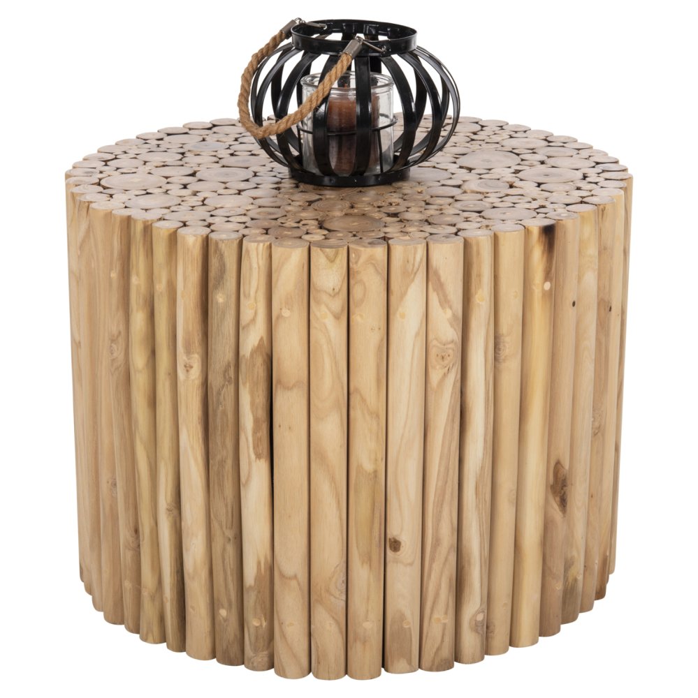 COFFEE TABLE ROUND TEAK BRANCHES- NATURAL Φ60,5x46Hcm