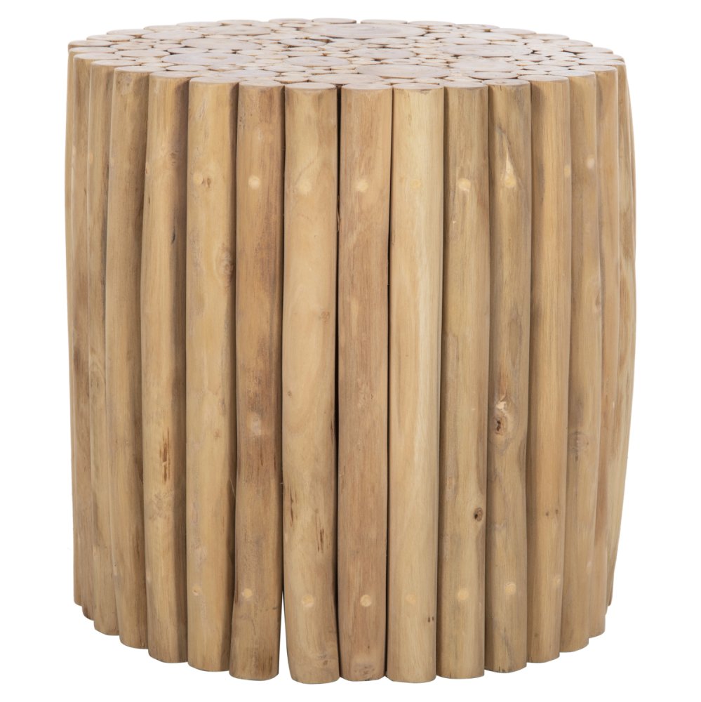 COUCHTISCH RUND TEAKZWEIGE – NATURAL Φ39x40,5Hcm