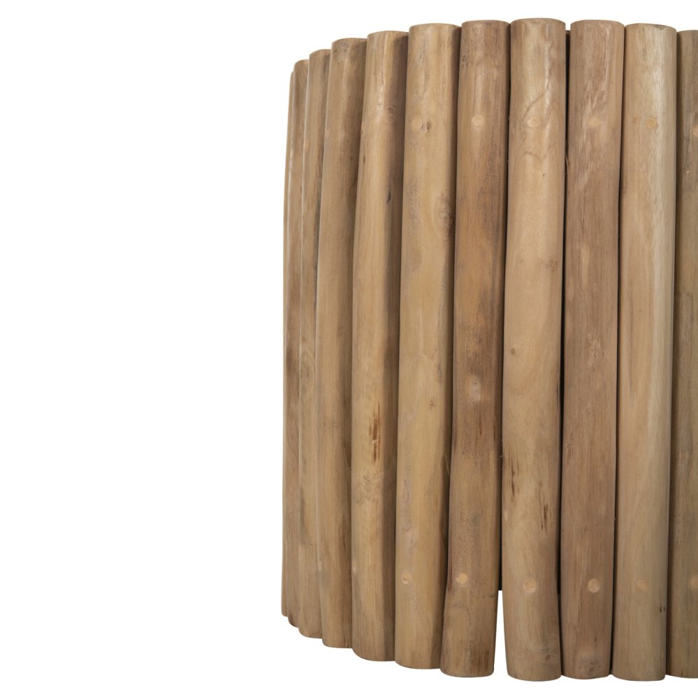 COUCHTISCH RUND TEAKZWEIGE – NATURAL Φ39x40,5Hcm