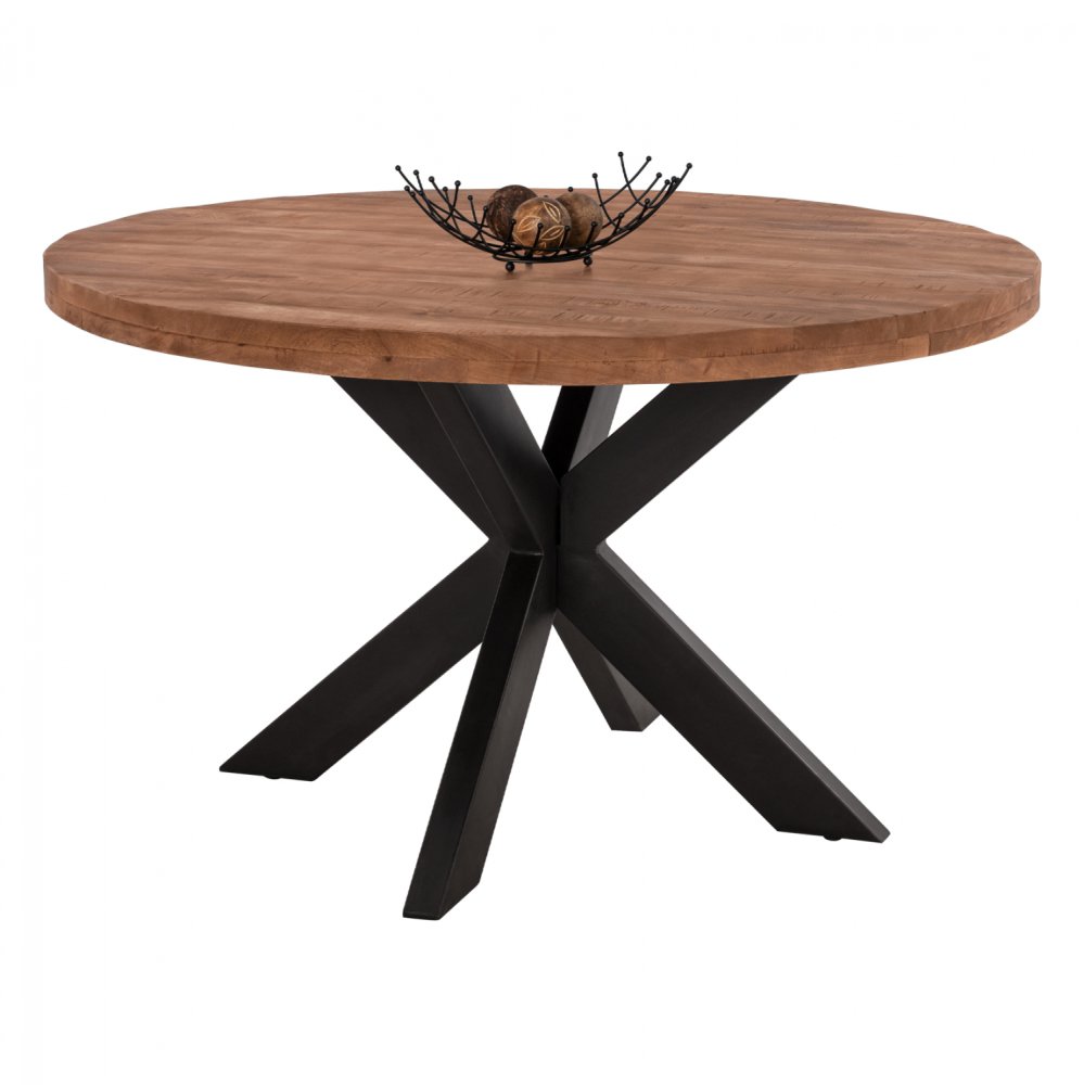 Tisch aus massivem Mangoholz Φ 130x78 cm | Baumstamm Möbel