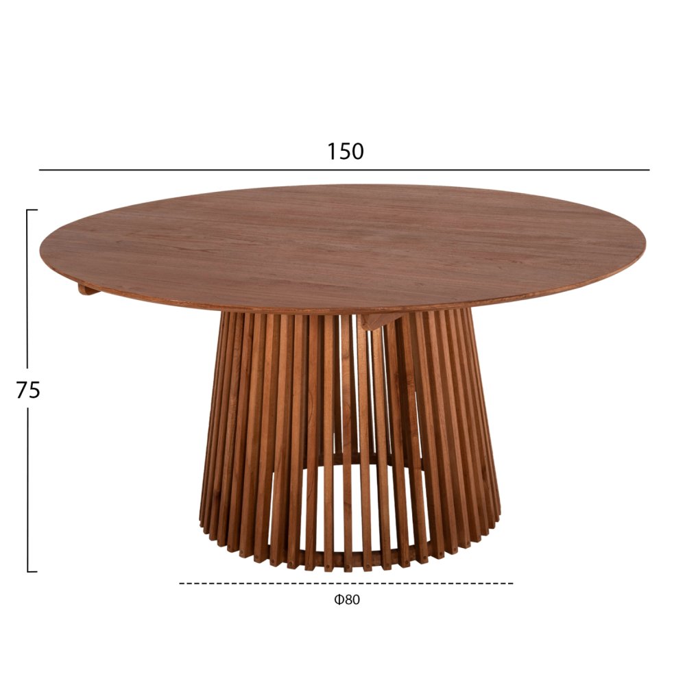 Massivholz-Esstisch Φ150x78cm