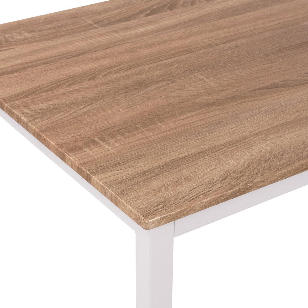 ESSTISCH SONAMA MDF-WEIßE METALLBEINE 120X80Χ75Hcm