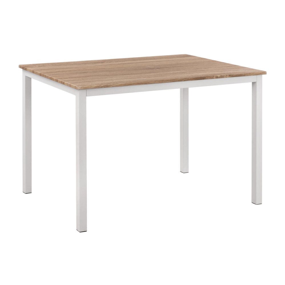 ESSTISCH SONAMA MDF-WEIßE METALLBEINE 120X80Χ75Hcm