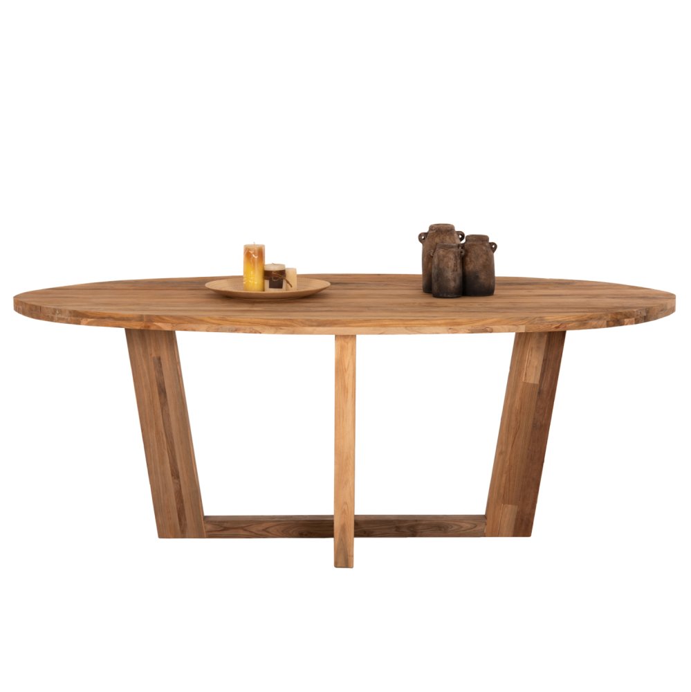 ESSTISCH CARIB OVAL RECYCELTES TEAK 250x110x78cm