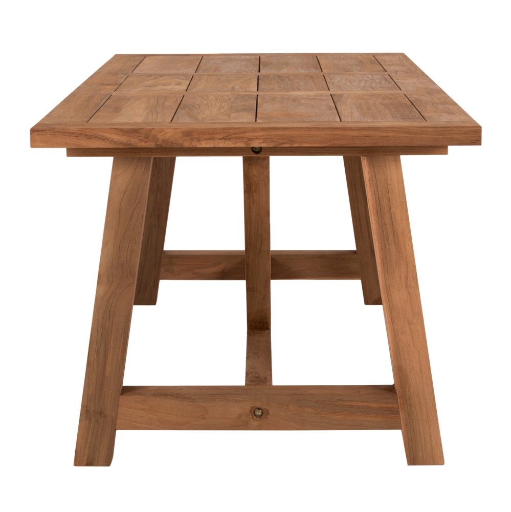 ESSTISCH RECYCELTES TEAKHOLZ IN NATÜRLICHER FARBE 200x100x75Hcm