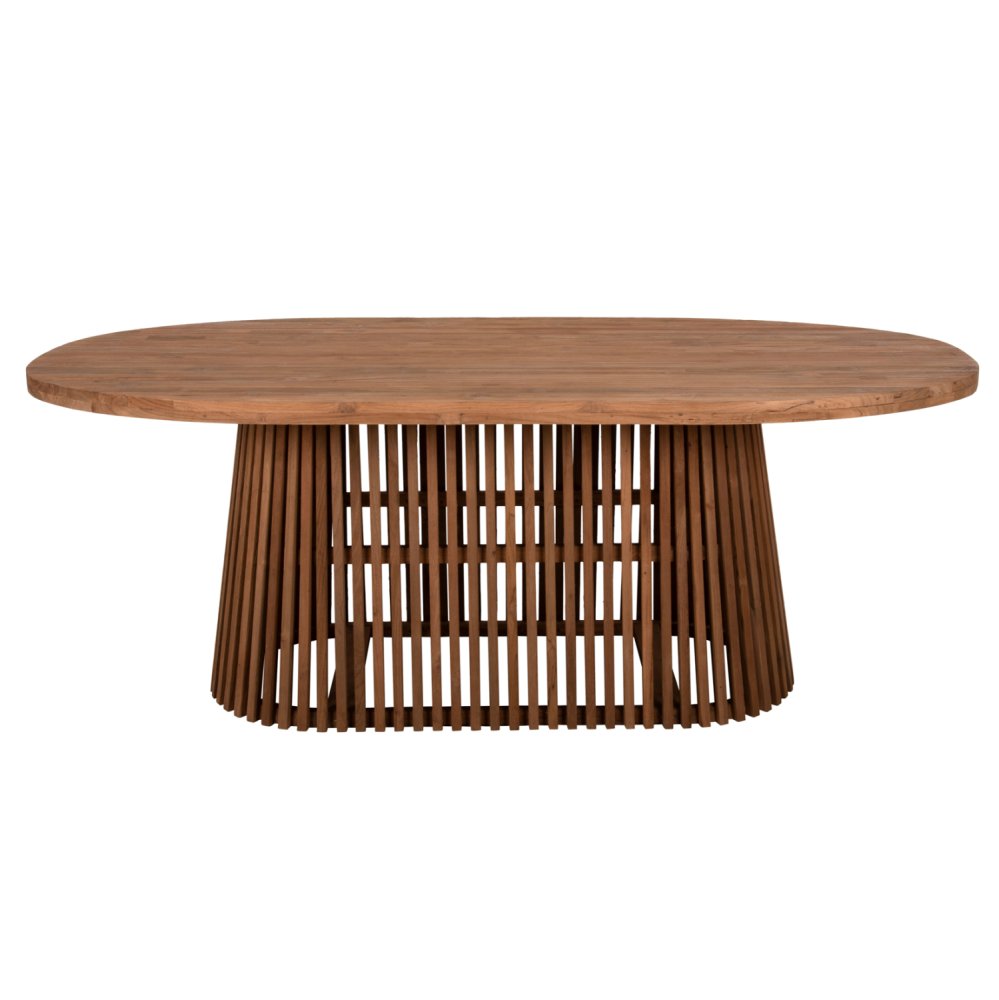ESSTISCH REMIK TEAKHOLZ IN NATUR 100x200x75,5Hcm. TISCHPLATTE 4cm