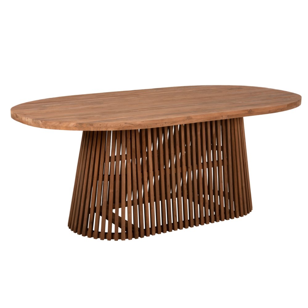 ESSTISCH REMIK TEAKHOLZ IN NATUR 100x200x75,5Hcm. TISCHPLATTE 4cm
