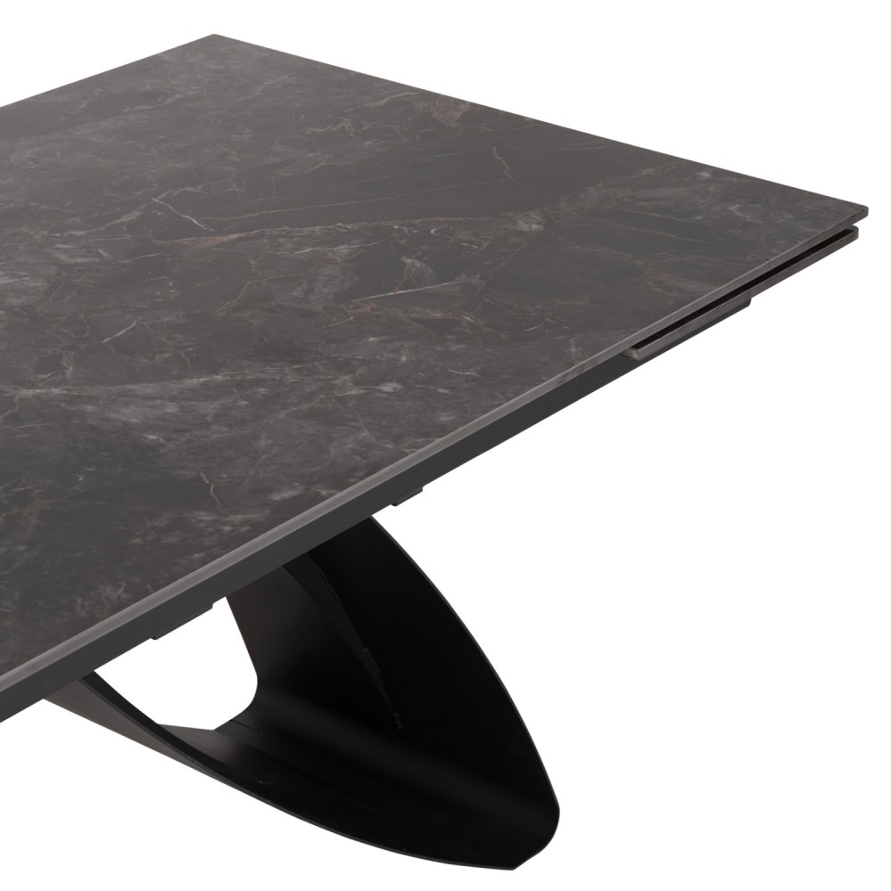 ESSTISCH TEGATT KERAMIKPLATTE AUSZIEHBAR-SCHWARZ 180-260x90x77Hcm