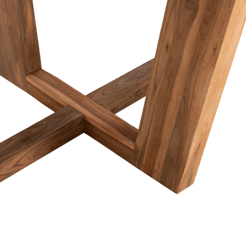 Esstisch in ovaler Form aus recyceltem Teakholz, 209 x 109 x 80 cm