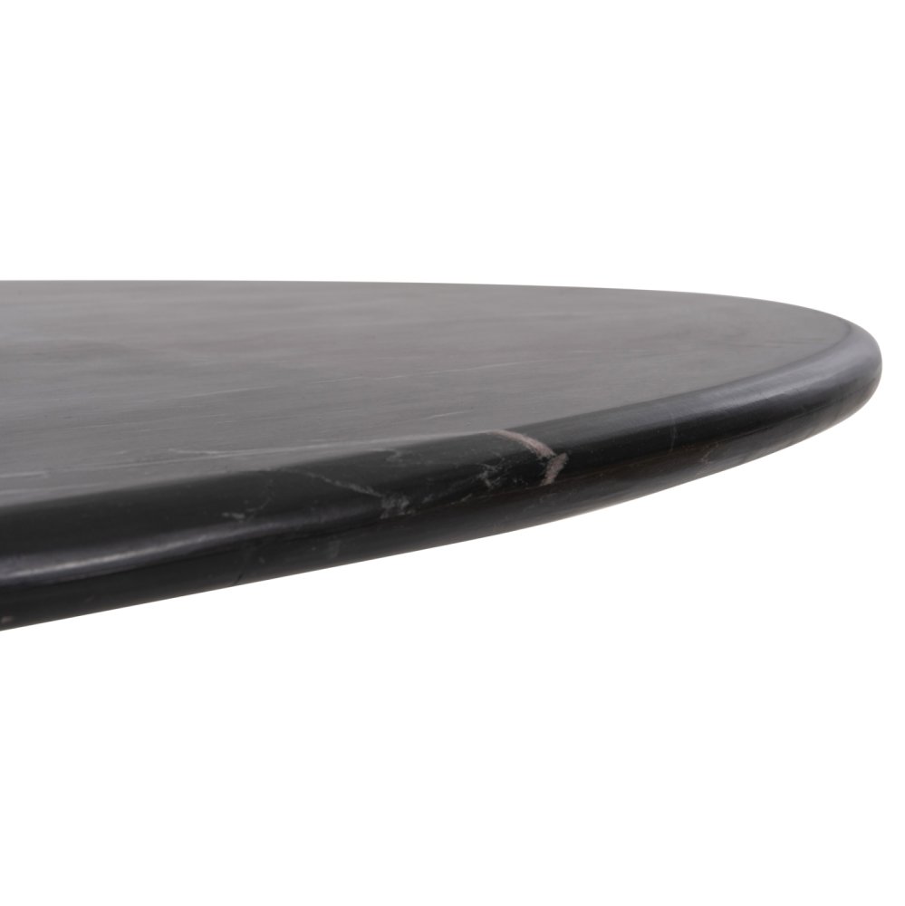 OVALE ESSTISCH DRAXX MASSIVE AKAZIE-SCHWARZ-MARMOR 200x100x76cm