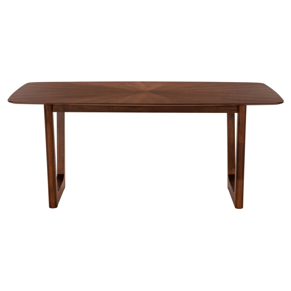 DINING TABLE RECTANGULAR MDF WITH WALNUT SUNBURST VENEER 180x90x76Hcm