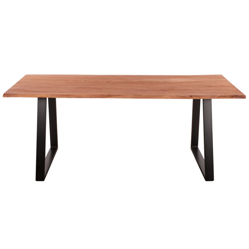 Tisch aus massivem Akazienholz  200x100x77Y cm | Baumstamm Möbel