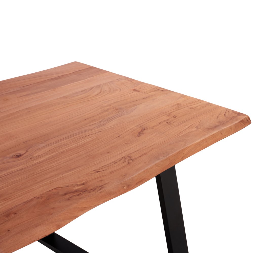 Tisch aus massivem Akazienholz  200x100x77Y cm | Baumstamm Möbel