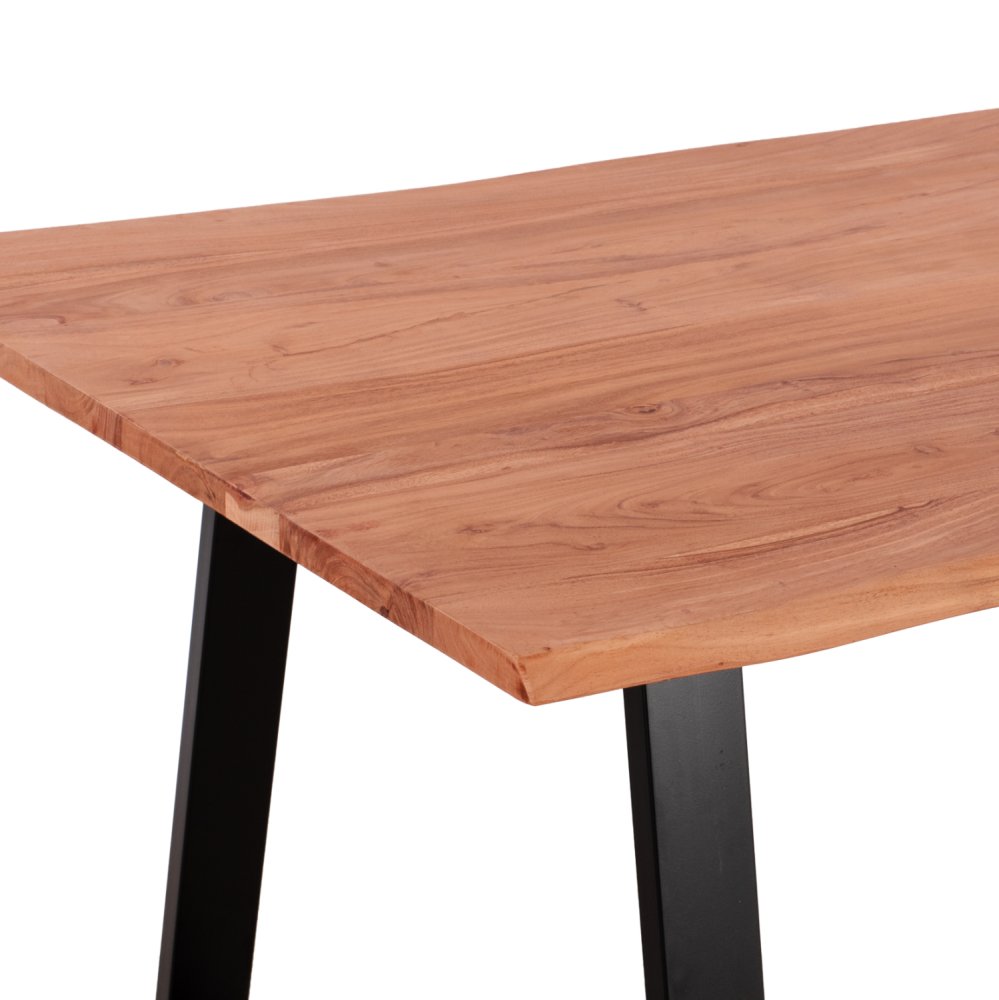 Tisch aus massivem Akazienholz  200x100x77Y cm | Baumstamm Möbel