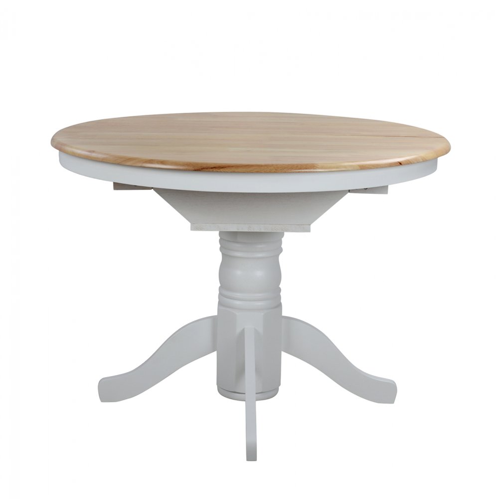 Country Style Holztisch Weiß 106(+40) x 78 cm