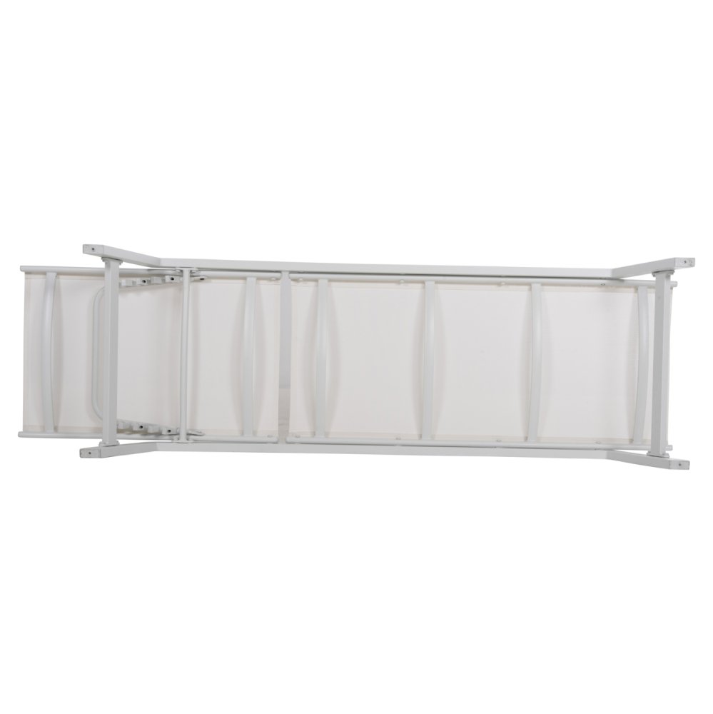 ALUMINIUMSTÜHLE WEISSER RAHMEN & TEXTILENE 191,5x55,5x89,5 qm