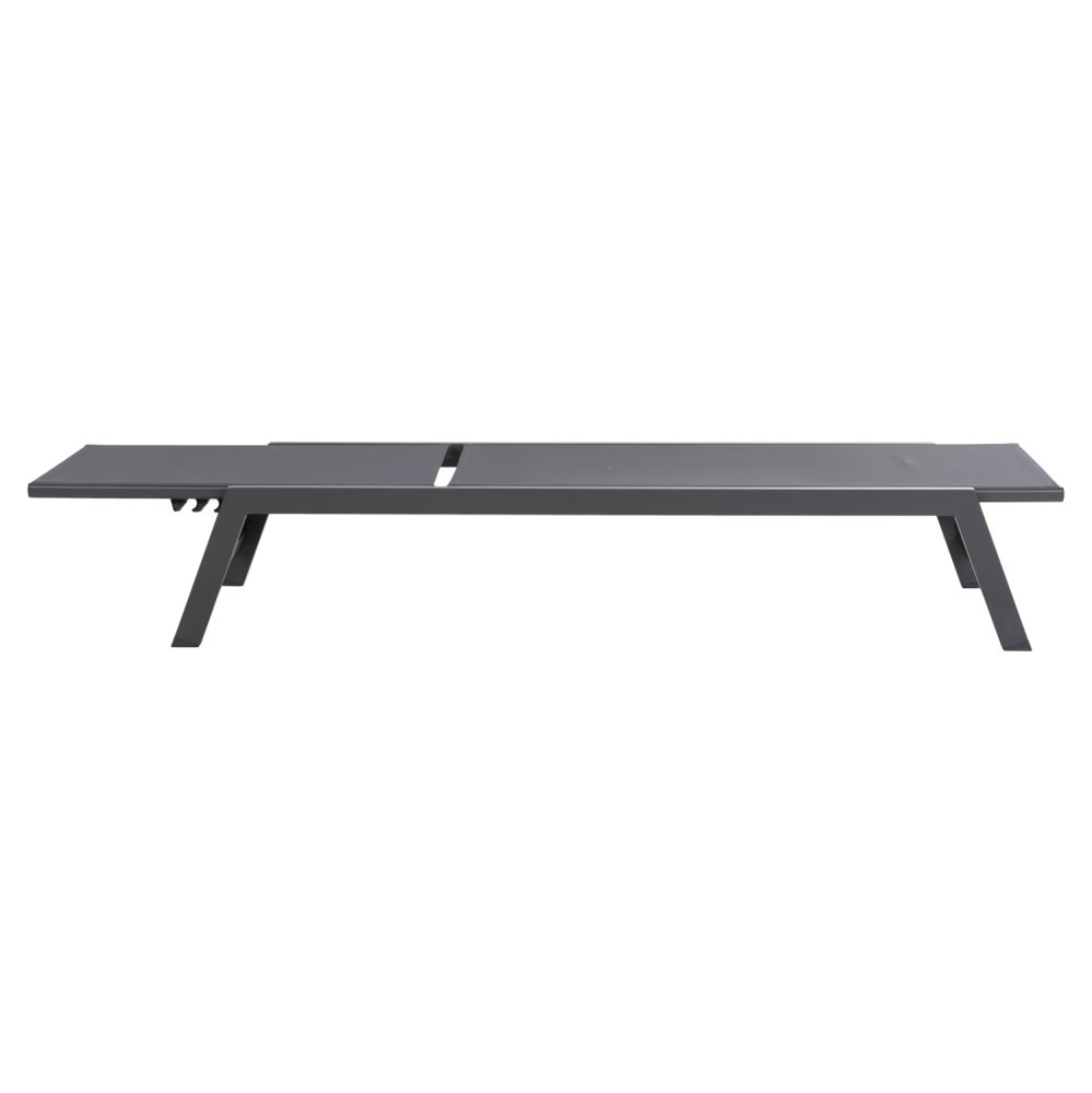 ALUMINUM SUNBED ANTHRACITE FRAME & TEXTILENE 191,5x55,5x89,5Hcm