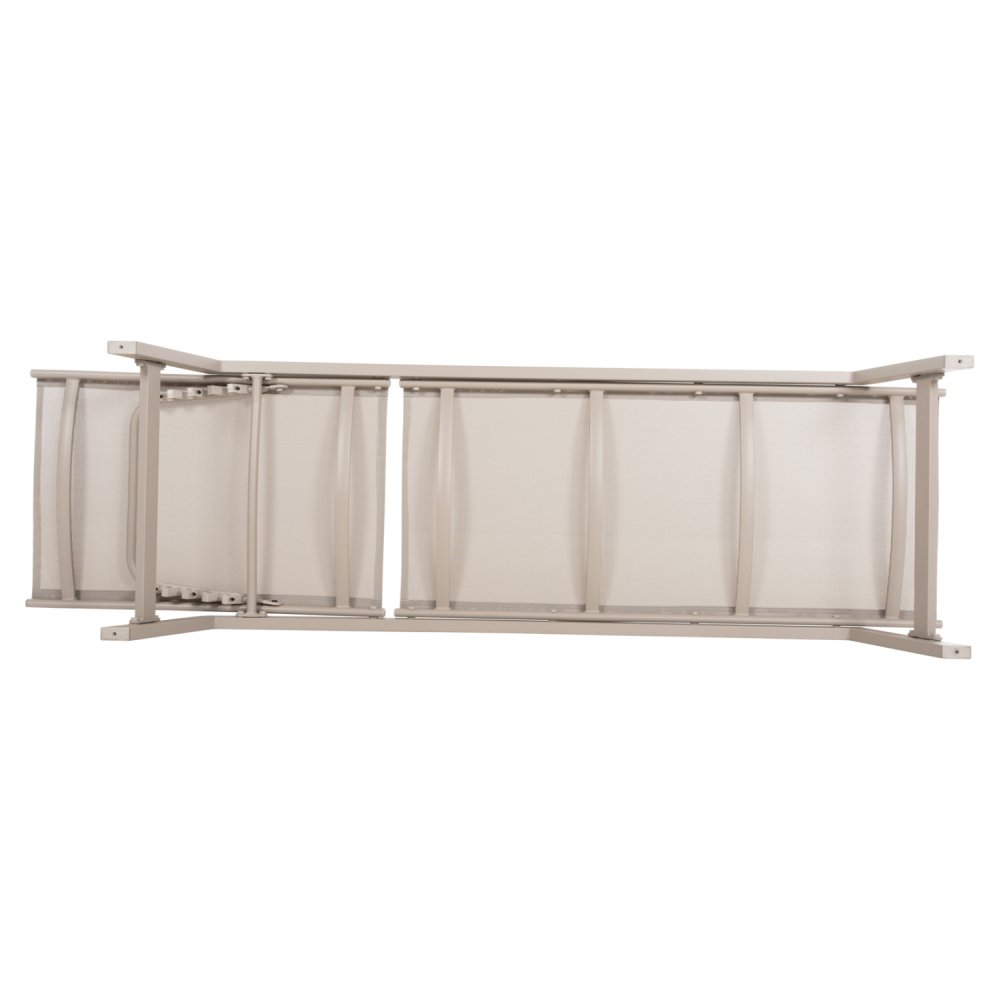 ALUMINIUM-SONNENLIEGE CHAMPAGNER RAHMEN & TEXTILIEN 196,5x64,5x92Hcm
