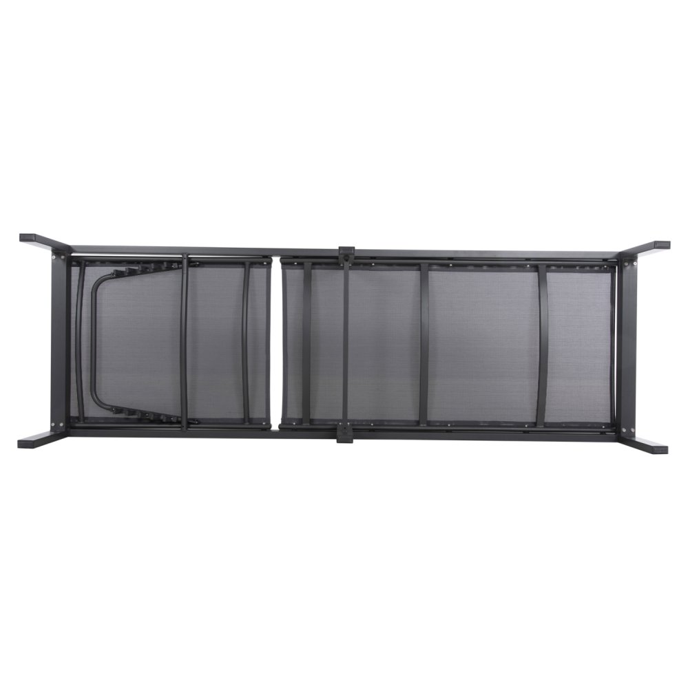 ALUMINIUM-SONNENLIEGE ANTHRAZITGESTELL & TEXTILENE 196,5x64,5x92Hcm