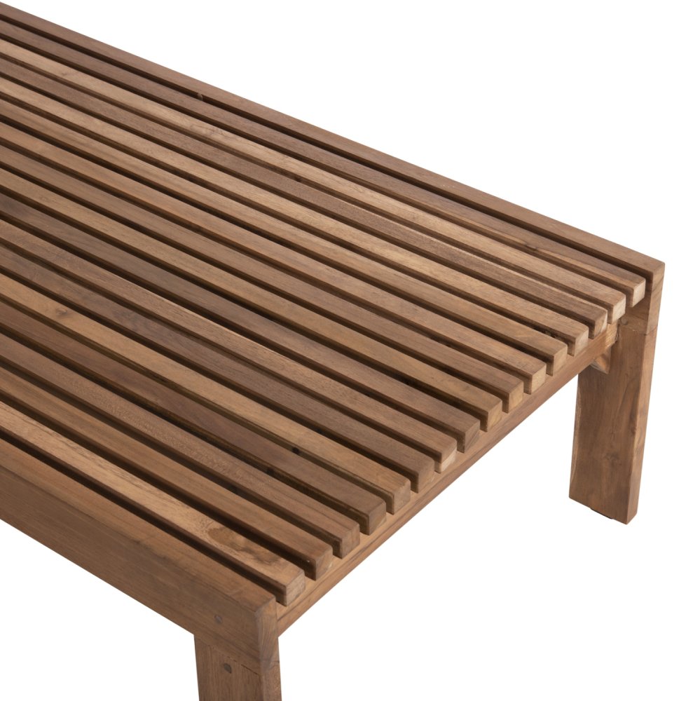 SONNENLIEGE LAGERTHA, TEAKHOLZ IN NATURFARBE, 200 x 65 x 102 Hcm
