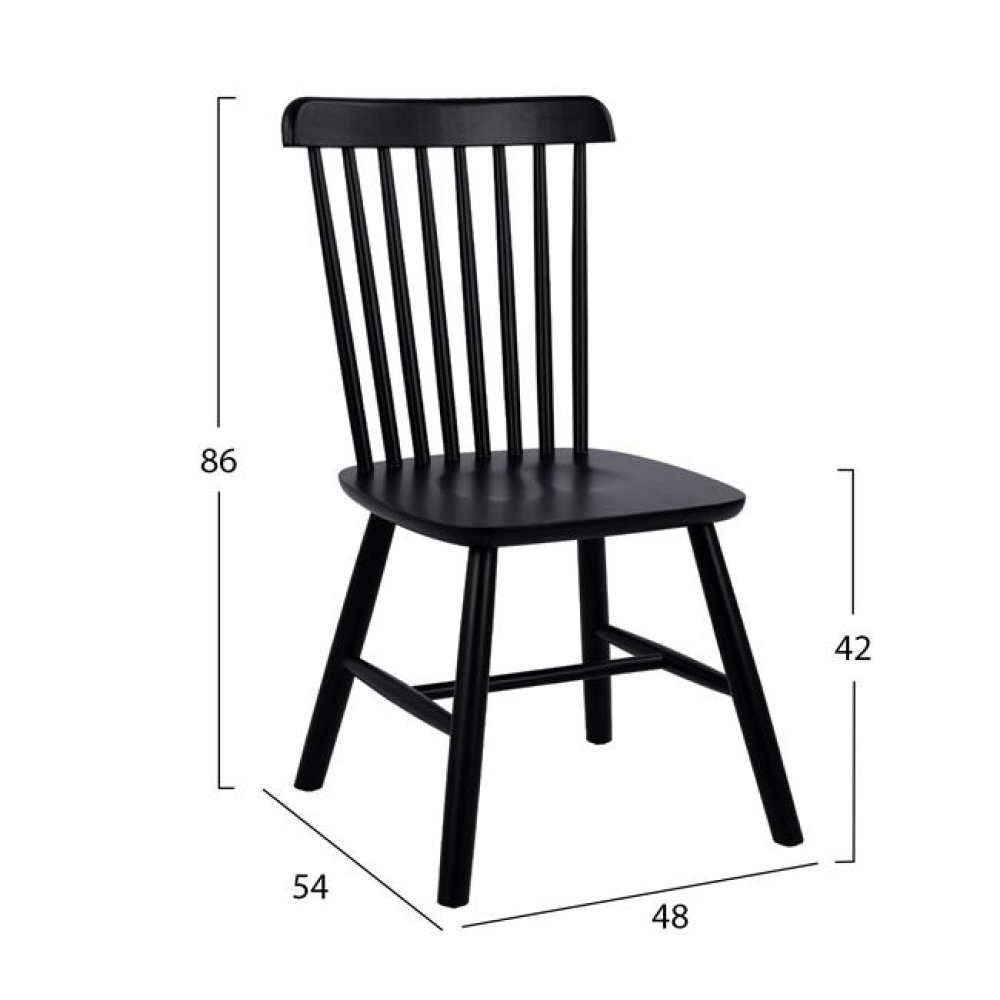 Holzstuhl Lucien in Schwarz 48x54x86 cm