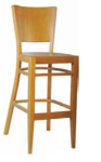 Barhocker aus hellem buchenholz