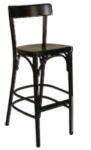 Vintage-barhocker aus buche im farbton "wenge"
