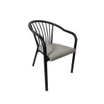 Aluminium Sessel "DENIA"  in schwarz weiß