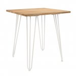 Wohnling Esstisch  aus Naturholz 70x70x76cm | Weiß