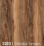 HPL-Tischplatte ,,Shindia Sesam“ in Holzoptik 80x80 cm, dicke 12mm
