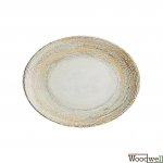 Premium Porzellan Oval Bonna Patera 6 Set beige 36cm