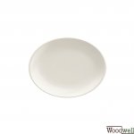 Teller Oval "Bonna Moove" 6 Set in weiß 31x24cm