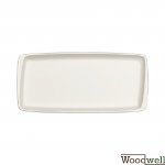 Rechteckiger Teller "Bonna Moove" 6 Set in weiß Ø41cm-36x25cm