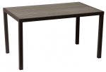 Rechteckiger Metalltisch aus Pollywood 134 x 84 x 72 (H) cm