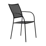 Metal Armchair "Vittoria" in Black