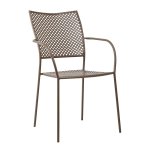 Metal Armchair "Vittoria" in Mokka